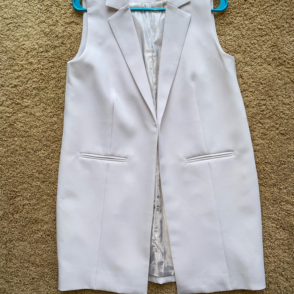 Grey long over sized vest blazer
